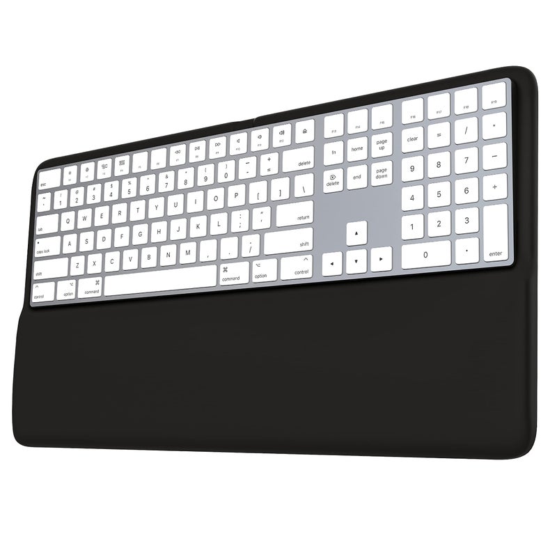 HONKID Keyboard Wrist Rest for Magic Keyboard 2 with Numeric Keypad(MQ052LL/A, A1843) and Magic Keyboard with Touch ID(â€ŽMK2C3LL/A), Slim Keyboard Wrist Rest Relieve Pain & Fatigue - Image 1